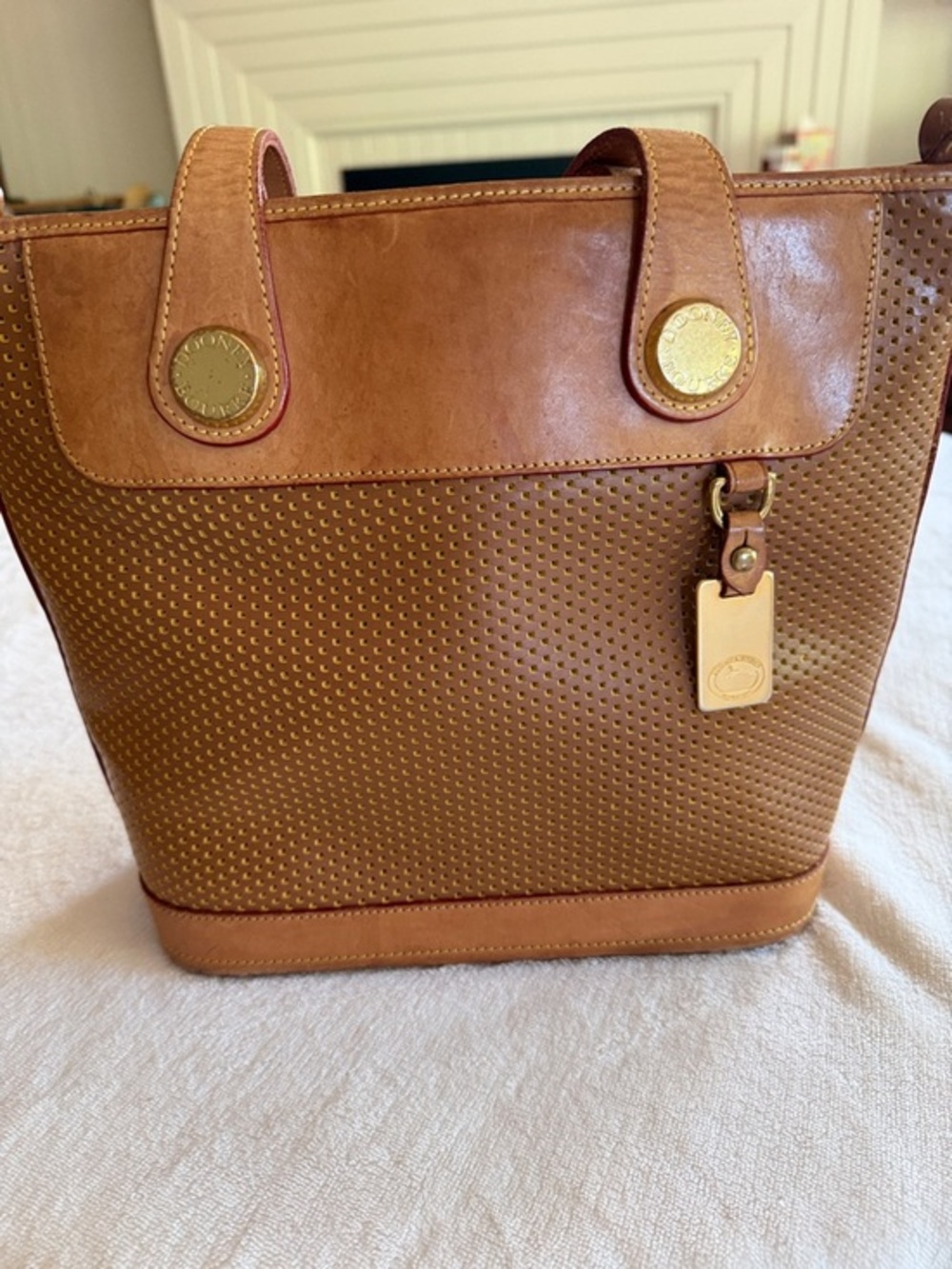 Vintage Dooney & Bourke T631 Cabriolet Leather Tote Shoulder Bag Made in USA